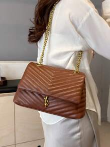 Bolso bandolera bordado con puntada de cadena para mujeres