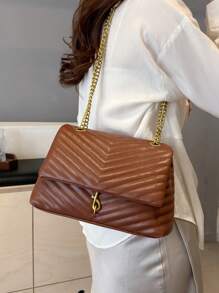 Bolso bandolera bordado con puntada de cadena para mujeres