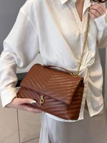 Bolso bandolera bordado con puntada de cadena para mujeres