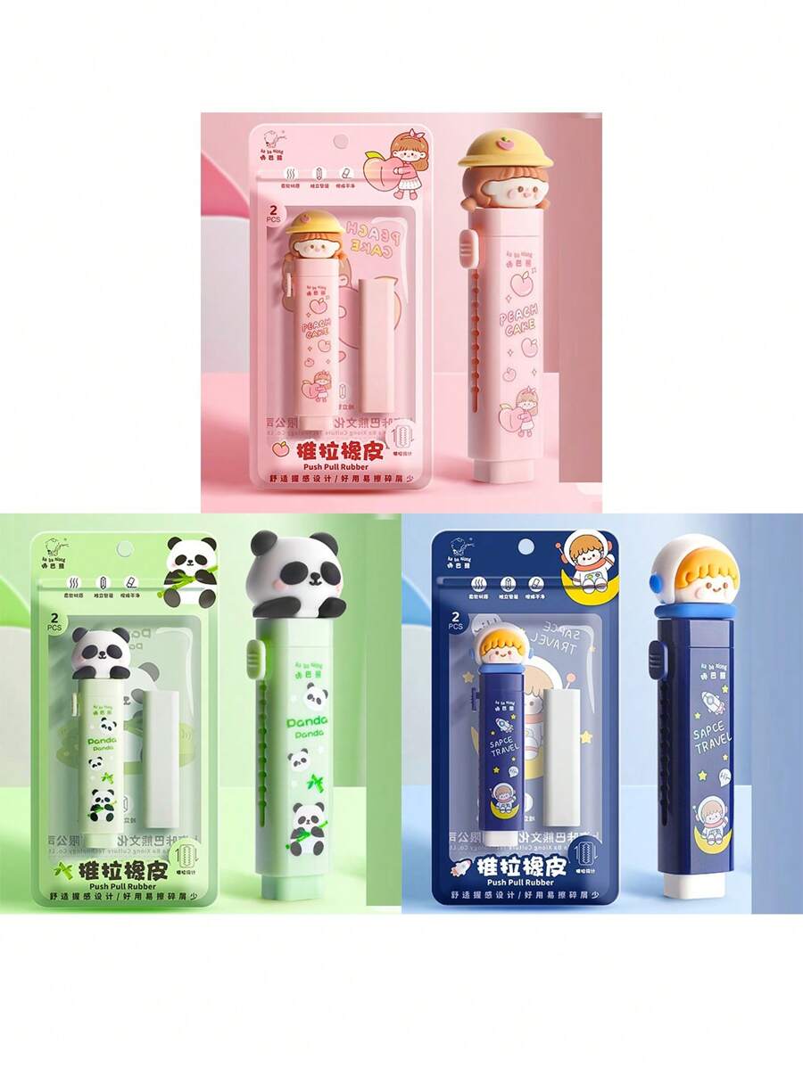 Borrador de goma con diseño de dibujos animados para empujar y tirar - Unitalla - Ver 1