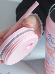 SNOOPY 1 件史努比保温瓶，大容量便携式保温杯，不锈钢咖啡杯带吸管，美观大方，适合女士，50 盎司 - 彩色 - 查看 11