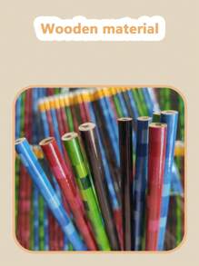 12pcs Colorful Inspirational Fruit Scented Pencils With Eraser For Exams & Drawing - Multicolor - View 4