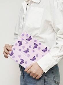 蝴蝶款式iPad 10.2英寸2021/2020 iPad 9th/8th世代，兼容三星Galaxy Tab A8 10.5英寸 2022，華為Matepad 10.4/ Tab/蓋，帶筆筒，支持自動睡眠/喚醒功能 - 彩色 - 查看 3