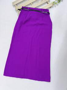 Women Skirts - Rose Red - View 5