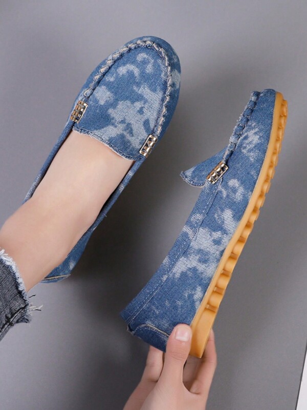 Nuove scarpe basse primavera / estate da donna , alla moda con taglia grande, mocassini comodi e facili da indossare