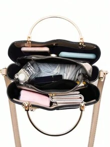 彩色单肩包，时尚心形金属流苏装饰斜挎包，女士手提钱包，史上最佳母亲节礼物