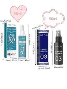1pc (50ml/100ml) Dual-Sized Jewelry Spray Cleaning Solution For Gold Necklace, Jewelry, Watch Anti-Oxidation Cleaner - Multicolor - View 3