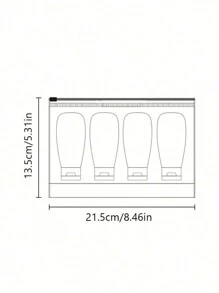 1 件/4 件便携式旅行分配瓶，大容量防漏挤压瓶，适用于旅行洗漱用品，可再填充化妆品容器，防漏挤压容器，椭圆形容器，带洗漱用品储物袋，便携式挤压旅行瓶套装，可再填充化妆品容器，适用于洗发水、护发素、乳液和沐浴露，非常适合洗漱用品和外出使用，60 毫升旅行装 - 彩色 - 查看 10