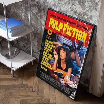 HALFLEMART 1pc Unframed Vintage Canvas Poster, Film Character Cover Painting, Canvas Wall Art,For Living Room & Bedroom Decor Gifts Birthday Graduation