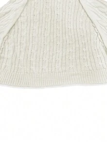 Women's Plain Sleeveless Cropped Cardigan For Spring And Autumn - White - View 4