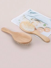 1 PIEZA Peine de madera de estilo minimalista para masaje en los meridianos, cepillo de cabello exquisito y antiestatico para el hogar, sin daño al cabelludo, peine con bolsa de aire apto para hombres y mujeres peines peine pelo cepillo pelo de peines cepillo pelo - Multicolor - Ver 2