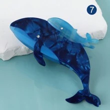 1pc Creative Whale Pattern Acetate Hair Claw Clip Non-Slip Strong Hold Jaw Clips Headwear For Women Fall Winter Hair Clip Hair Accessories For Women For Vacation Outfits Woman