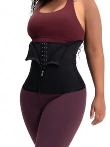 1入女式健身腰部保護器，瑜珈腰部骨帶，宮廷風格9鋼骨束帶，強控腰帶，運動跑步用抗汗腰夾