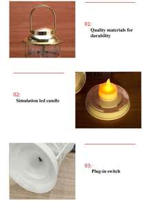 Small Portable Lamp Wind Lamp Electronic Candle Simulation Candle Ambient Light LED Light-Emitting Lamp - Multicolor - View 2