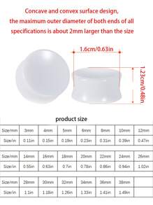 2入組3mm-38mm實心亞克力耳塞穴道,適合日常穿戴、休閒穿戴、工作、派對,帶有穿孔耳環和個性化風格,是家庭、朋友、兄弟姐妹和節日禮物的理想選擇 - 亞克力實心耳擴 - 查看 7