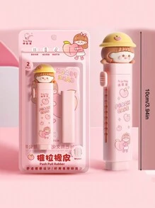 Borrador de goma con diseño de dibujos animados para empujar y tirar - Unitalla - Ver 10