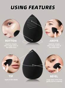 46件套化妆工具套装，包含[赠品]：1个多功能拉链防水化妆包+25支化妆刷套装+4个化妆海绵+4个迷你化妆海绵+4个三角粉扑+4个迷你气垫粉扑+1个发圈+2个手碗挂绳+1个化妆刷清洁工具。 - 黑色 - 查看 8