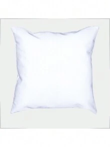 1 Um Refil Almofada Enchimento Fibras Aparadas Virgens 50x50cm Ideal Para Sala e Quarto Bem Cheia e Macia - Branco - Visão 1