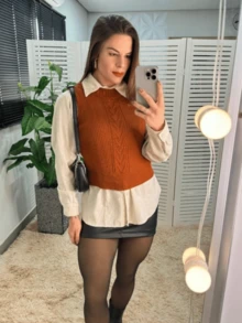 Women Sweater Vests - 彩色 - 查看 5