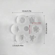 1pc 7-In-1 Silicone Succulent & Cactus Mold, DIY Handmade Soap, Candle, Resin & Cement Craft Mold