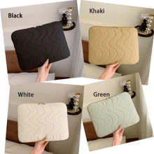 Bolso interior fashion para iPad de 11 pulgadas con textura de tierra bordada, bolso para laptop de 13-14 pulgadas, bolsa de almacenamiento - Multicolor - Ver 1