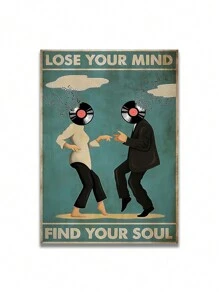 1 件，提供带框帆布印刷，油画帆布印刷，音乐，舞蹈，男性，女性，创意复古时尚小众艺术风格，适用于宿舍、工作室、客厅、卧室、床头板、沙发背景装饰、玄关柜、桌面、落地装饰 - 彩色 - 查看 15