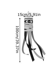 1pc Halloween Windsock Flag Spooky Cartoon Flag Wind Socks Pumpkin Bat Ghost Monster Outdoor Hanging Decorations - Multicolor - View 4