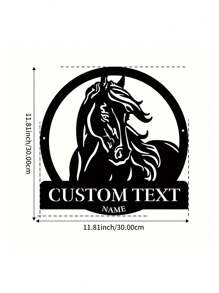 1 قطعة لوحة حائط معدنية حديدية مخصصة بشكل حصان مزرعة و لوحة اسم مخصصة، ديكور منزل ريفي لغرفة المعيشة أو المكتب متعدد الوظائف، زخرفي، قابل لإعادة الاستخدام، فاخر، أنيق، جميل، عالي الجودة، تخصيصي حديث، فريد، هدية مثالية للرجال والنساء والأصدقاء والأسرة والحيوانات الأليفة لمناسبات مختلفة كالأعياد والأعياد الوطنية وأعياد الأم والأب وحفلات التخرج والزفاف وأعياد الميلاد وأعياد الأطفال
