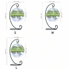 1 个圆柱形悬挂式玻璃容器，透明玻璃球，用于苔藓微景观，适合水生植物和鱼类 - 無色 - 查看 12