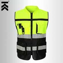 Chaleco reflejante KAMPAK KW-045, Bolsillos multiusos. - Verde - Ver 2