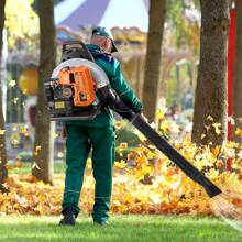65CC Gas Backpack Leaf Blower, 2-Stroke Backpack Gas Powered Leaf Blower, Air-Cooled Backpack Grass Blower High Performance Gasoline Blower For Lawn Care - Nhiều màu - Xem 4