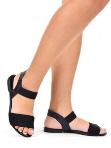Women Flat Sandals - màu đen - Xem 4