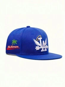 2024 New Letter Wing Pattern Side Coconut Tree Embroidery Fashion High Quality Snapback Men's Versatile Casual Baseball Hat Personalized Hip Hop Caps, School