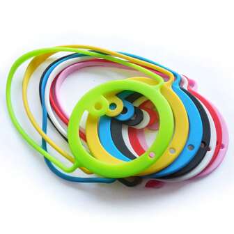 2pcs Handle Cup Binding Cup Cover, Silicone Handle With Water Bottle Rope, Water Cup Carrying Rope