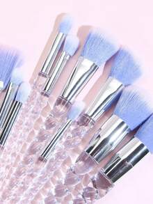 10pcs Makeup Brush Set For Eye And Face Cosmetic Tools,Brush Set,Makeup Brush Kit,Make Up Brush Set,Make Up Set Complete,Makeup Brush Set,Complete Makeup Kit,Brush Kit,Brushes Makeup Set,Makeup Gift Set,Set - Blue - View 1