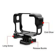 Adaptador de expansión de jaula de plástico Insta360 Ace Pro PULUZ con base de zapata fría (Negro) - Negro - Ver 5