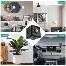 Cámara mini WiFi HD 1080P, grabadora de video de voz inalámbrica remota con visión nocturna para vigilancia de seguridad del hogar - Negro - Ver 8