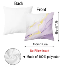4 Vỏ Gối Có Họa Tiết Đá Cẩm Thạch Vàng Tím, Vỏ Gối Nghệ Thuật Polyester Trừu Tượng Hiện Đại Vỏ Gối Vuông Mềm, Cho Phòng Khách, Phòng Ngủ, Ghế Sofa, Giường, Xe Hơi, Trang Trí Nhà Cửa (Không Có Lõi Gối) - Nhiều màu - Xem 3