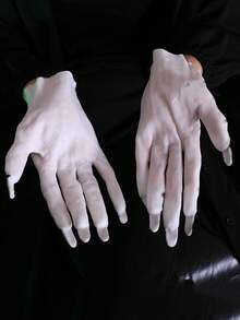 1pc New Halloween Horror Ghostly Hand Prop For Party Costume And Makeup Skull Skeleton - Black and White - View 5