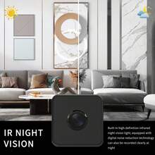 Cámara interior - Cámara oculta 1080P - Cámara de niñera - Mejor mini cámara - Cámara inalámbrica WiFi - Grabador de video en tiempo real con función de visión nocturna - Cámara de vigilancia Full HD - Negro - Ver 4