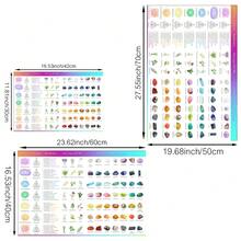 1pc Unframed Chakra Crystals Canvas Poster Stones Crystals And Gemstones Chart Poster, For Bedroom Living Room Decor - White - View 2