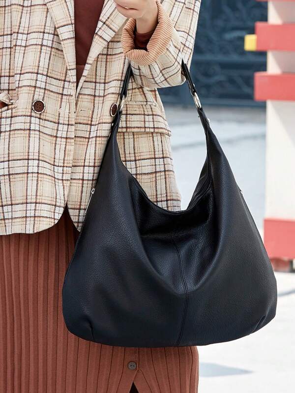 大容量复古欧美风格女士单肩包，时尚简约，适合工作、通勤、学校、度假等场合，多功能，适合女士的办公包和商务休闲包，非常适合办公室、商务和工作