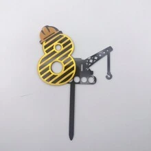 Set de 3 decoraciones para tartas de cumpleaños con números del 1 al 9 para fiestas de cumpleaños de niños de 1 a 9 años, también para decoración de tartas de Navidad - multicolor - Ver 19