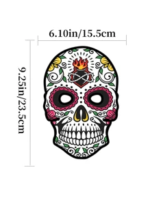 6pcs Halloween Party Makeup Masquerade Paper Skull Skeleton Ghost Face Masks DIY Mask