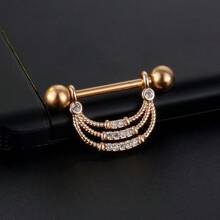 1 Set de Joyas de Piercing para Pezones con Circonita de Moda - uñas de pezón - Ver 5