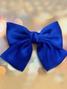 1件女士克莱因蓝色布艺蝴蝶结飘带弹力发圈，优雅百搭，适合日常佩戴、居家、通勤、约会、派对、送礼、发饰、发夹、发卡、发爪夹、学习用品 - 彩色 - 查看 9