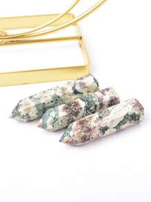 1pc Natural Crystal Green Obelisk Desk Decor, Home Decoration - Green Cherry Blossom - View 5