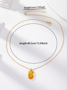 1pc Handmade Glass Initial Letter A-Z Alphabet Pendant Necklace, Special Birthday Or Holiday Gift For Friends (Color And Shape May Vary Slightly)