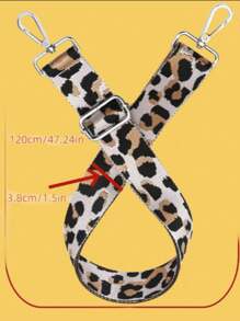 Wide Bag, Wide Strap Accessory, Crossbody Bag, Bag Strap Children's Backpack With Leopard Print Nylon Canvas Replacement - Multicolor - View 2