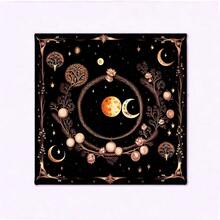 Thảm trò chơi trên bàn và Tarot, Thảm trò chơi độc quyền của Thần Mặt trời và Mặt trăng, Hoa văn bề mặt mịn, Hoàn hảo để học Tarot và Thẻ Oracle Thảm trò chơi trên máy tính để bàn, Thảm trò chơi Dominoes 50 * 50CM - nhiều màu - Xem 4